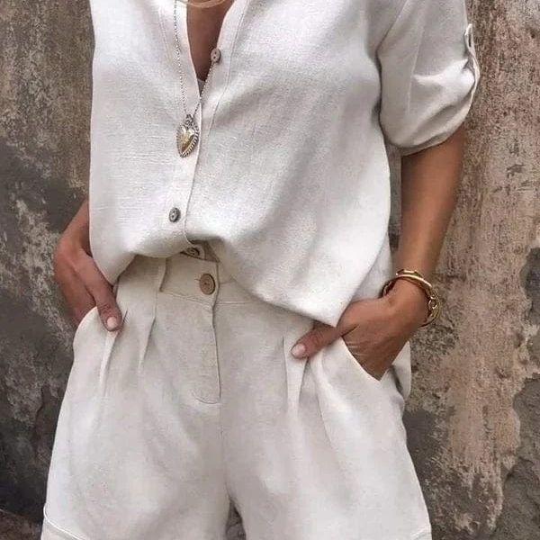 Lyxig och Tidlös Linne-Co-ord Set | Vilma Stockholm™