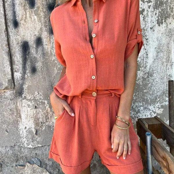 Lyxig och Tidlös Linne-Co-ord Set | Vilma Stockholm™
