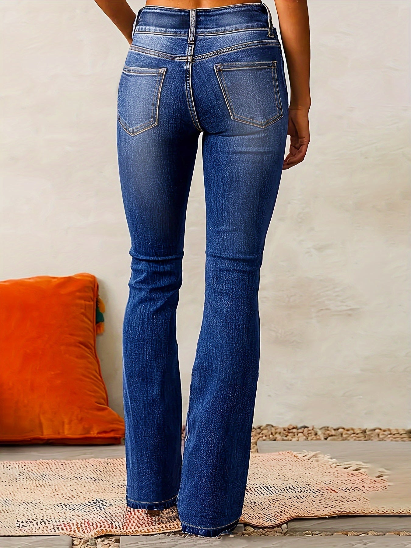 Vilma Stockholm™ | Utsvängda jeans med hög midja