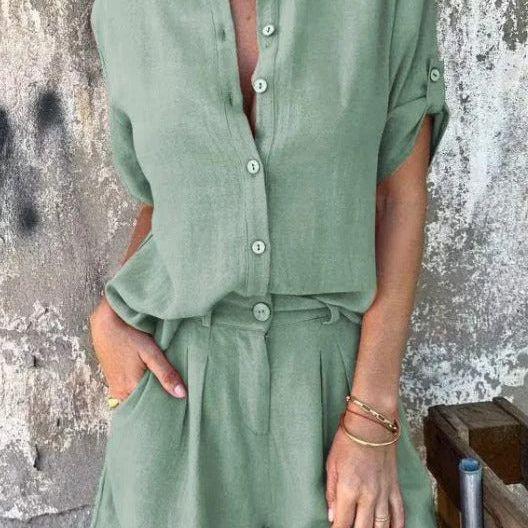 Lyxig och Tidlös Linne-Co-ord Set | Vilma Stockholm™