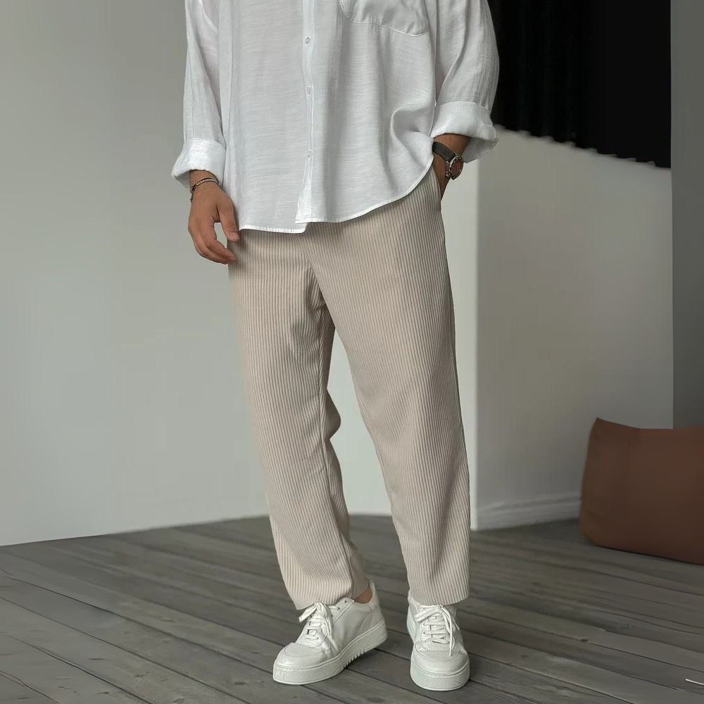 Vilma Stockholm™ | Modern Ribbad Byxa för Herr