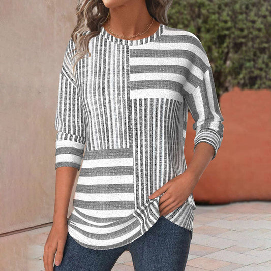 Vilma Stockholm™ | Randig blus i andningsbart tyg