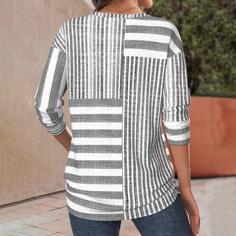 Vilma Stockholm™ | Randig blus i andningsbart tyg