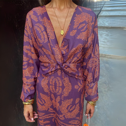Klänning med Elegant Print och Avslappnad Klass | Vilma Stockholm™