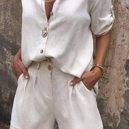Lyxig och Tidlös Linne-Co-ord Set | Vilma Stockholm™