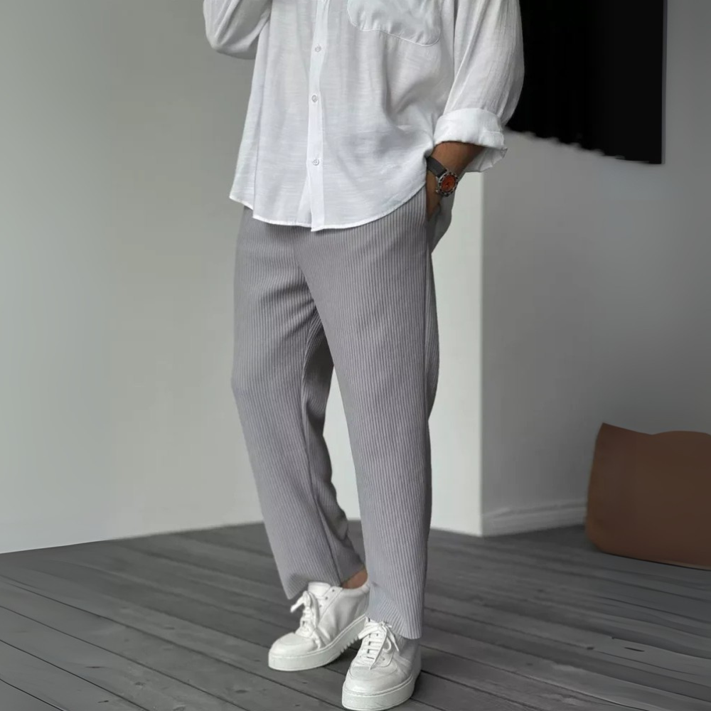 Vilma Stockholm™ | Modern Ribbad Byxa för Herr