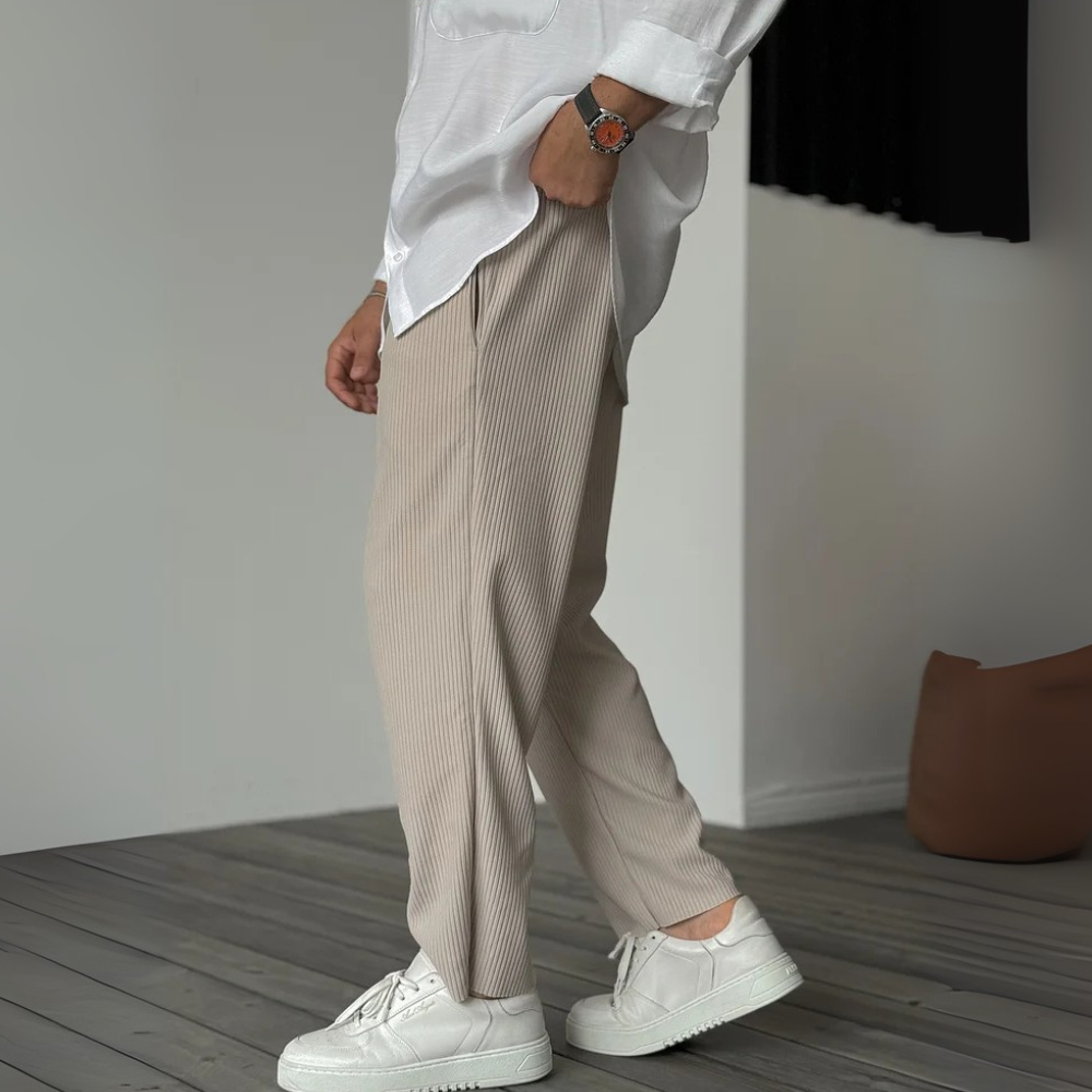 Vilma Stockholm™ | Modern Ribbad Byxa för Herr