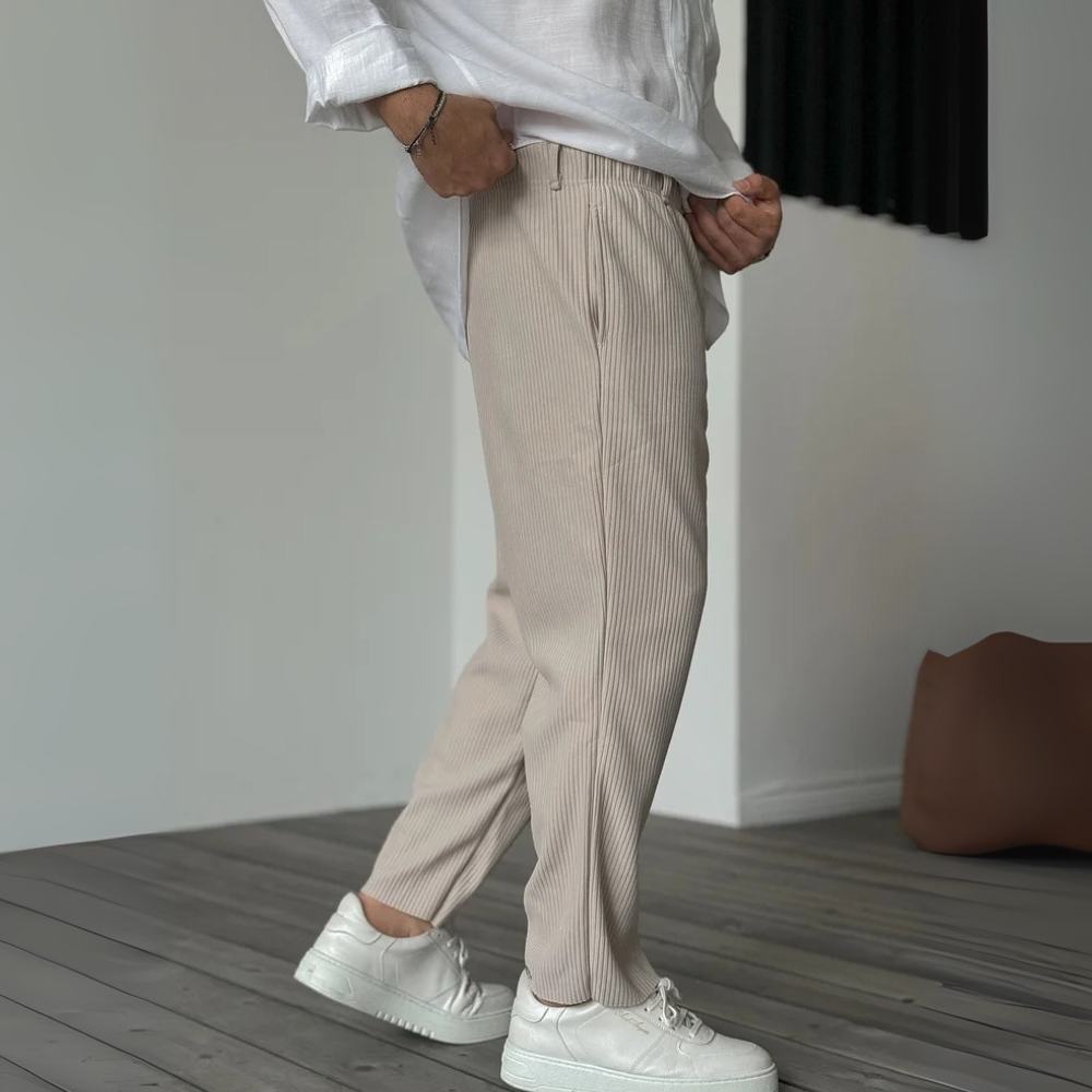 Vilma Stockholm™ | Modern Ribbad Byxa för Herr