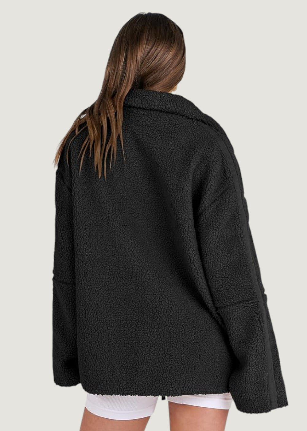 Vilma Stockholm™ | Teddyjacka med dragkedja