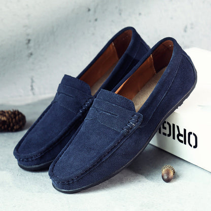 Vilma Stockholm™  | Retro Loafers i Mocka för Herr