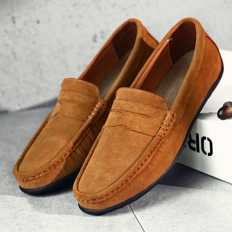 Vilma Stockholm™  | Retro Loafers i Mocka för Herr
