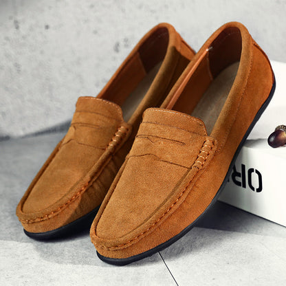 Vilma Stockholm™  | Retro Loafers i Mocka för Herr