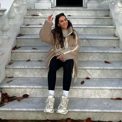 Vilma Stockholm™ | Teddyjacka med dragkedja