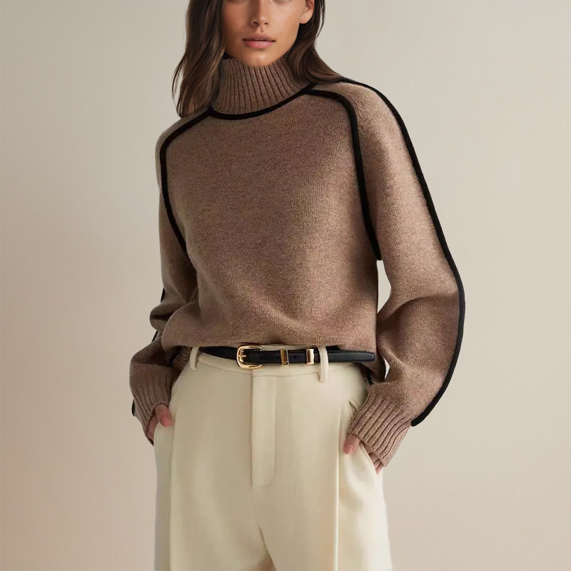 Vilma Stockholm™ | Mysig Stickad Polotröja