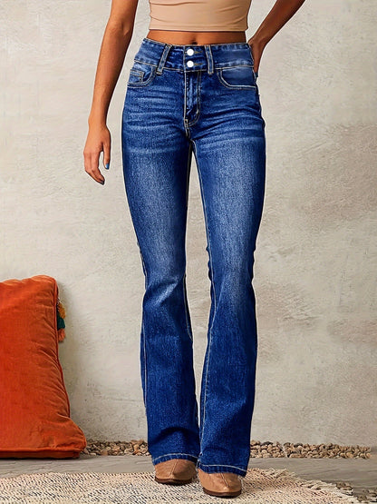 Vilma Stockholm™ | Utsvängda jeans med hög midja