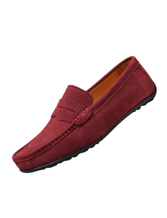 Vilma Stockholm™  | Retro Loafers i Mocka för Herr