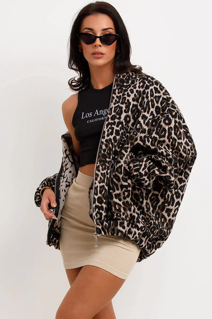 Vilma Stockholm™ | Leopard bomberjacka