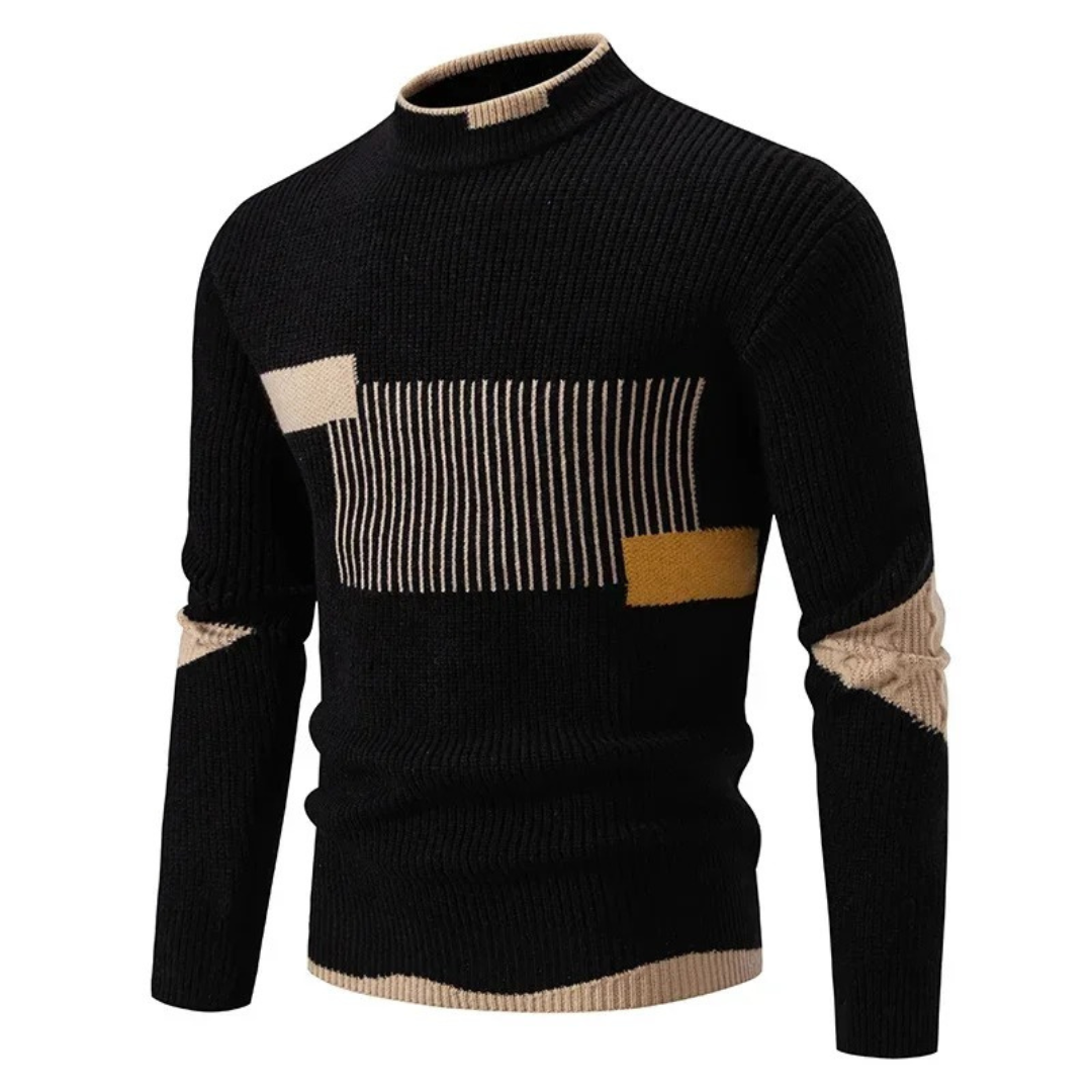 Vilma Stockholm™ | Stickad Herrtröja med Grafisk Design