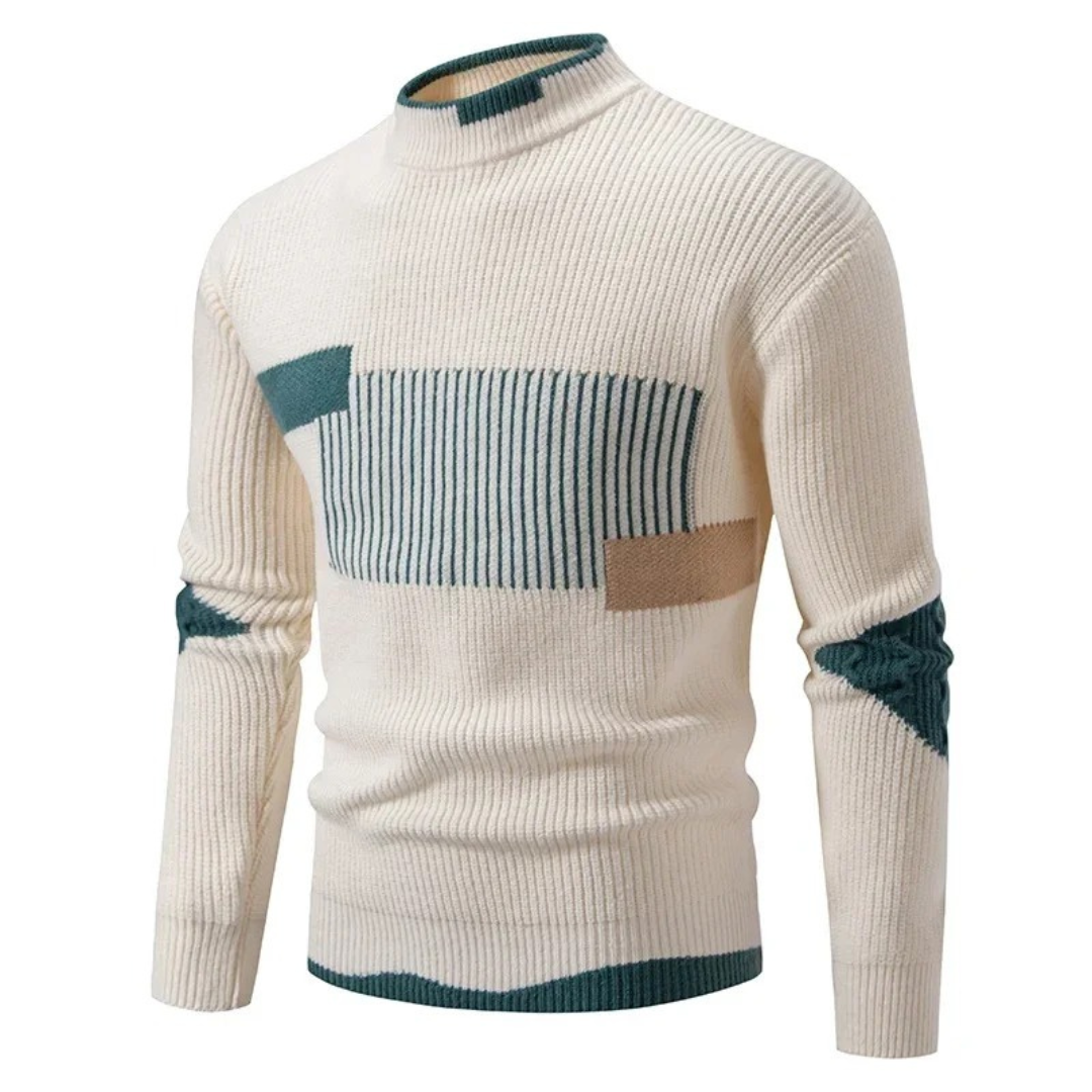 Vilma Stockholm™ | Stickad Herrtröja med Grafisk Design